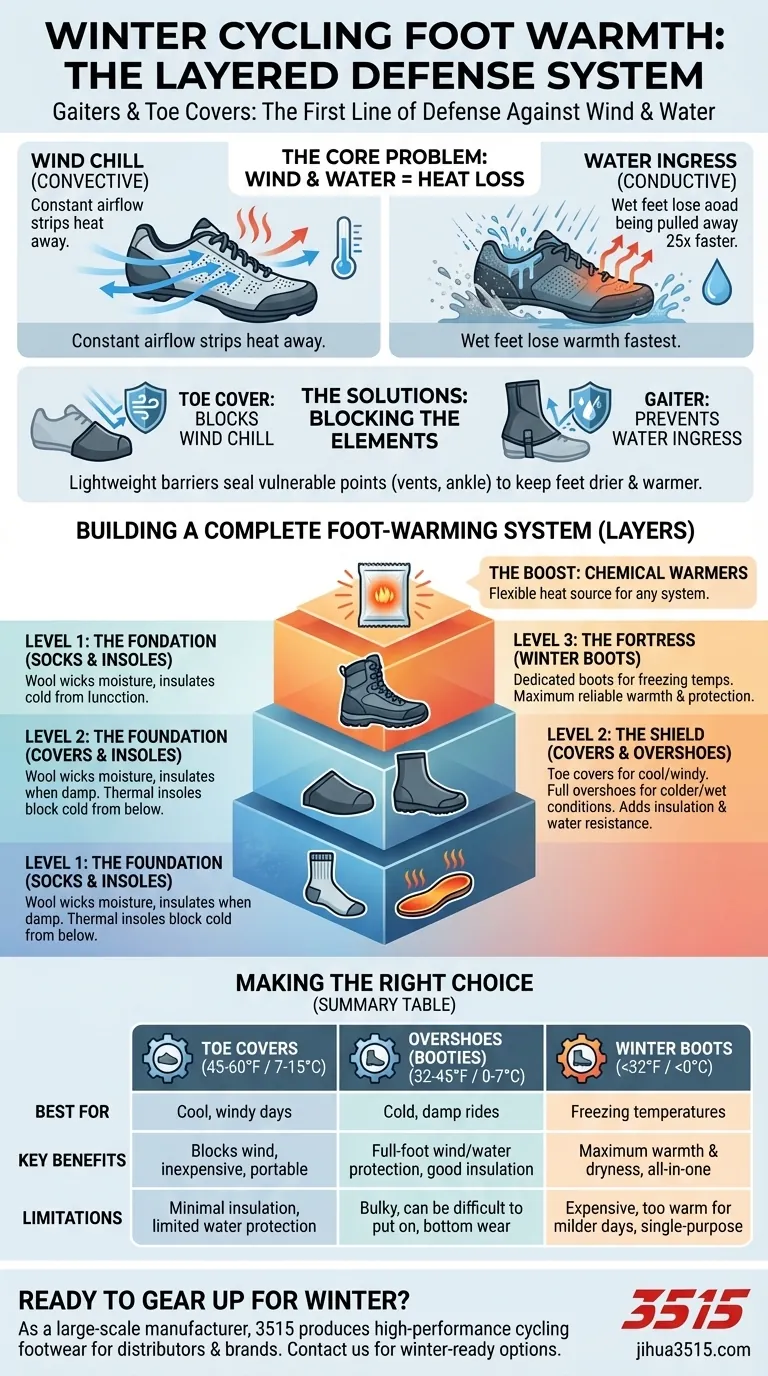 Comment les guêtres et les couvre-chaussures peuvent-ils aider lors du cyclisme hivernal ? Restez au chaud et au sec lors des sorties par temps froid Guide Visuel