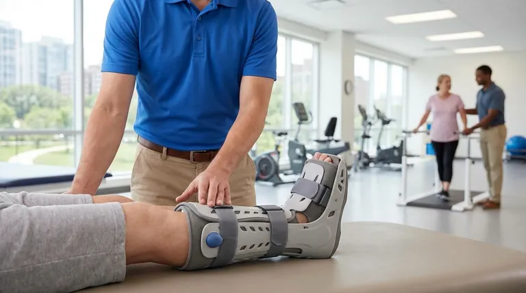 Quelle est la principale conclusion concernant l'utilisation des bottes de marche après une chirurgie de fracture de la cheville ? Récupération plus rapide avec mobilité contrôlée