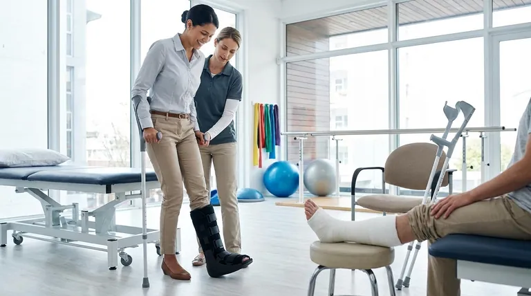 Comment la botte de marche (BM) se compare-t-elle à un plâtre (P) en termes de récupération postopératoire ? Obtenir un retour plus rapide aux activités quotidiennes