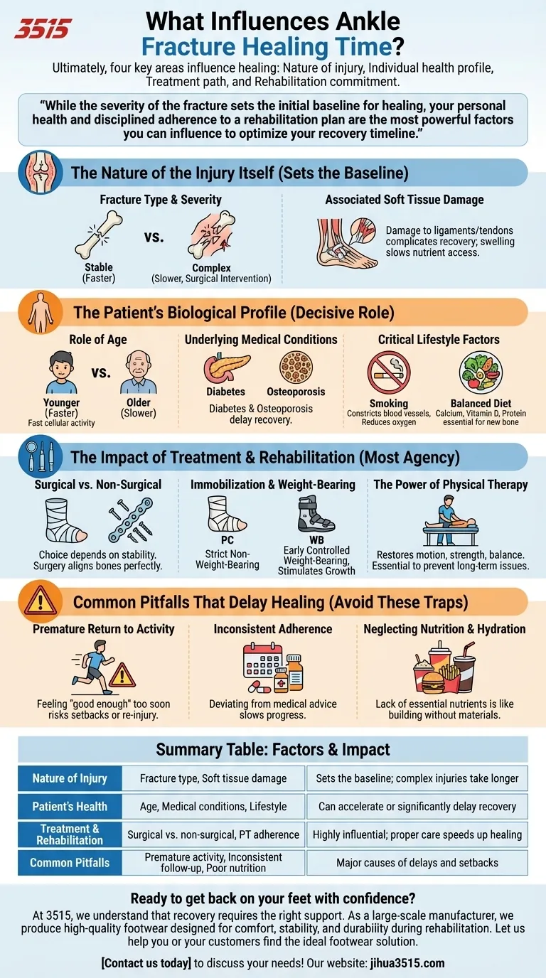 Quels facteurs influencent le temps de guérison des fractures de la cheville ? Optimisez votre parcours de rétablissement Guide Visuel