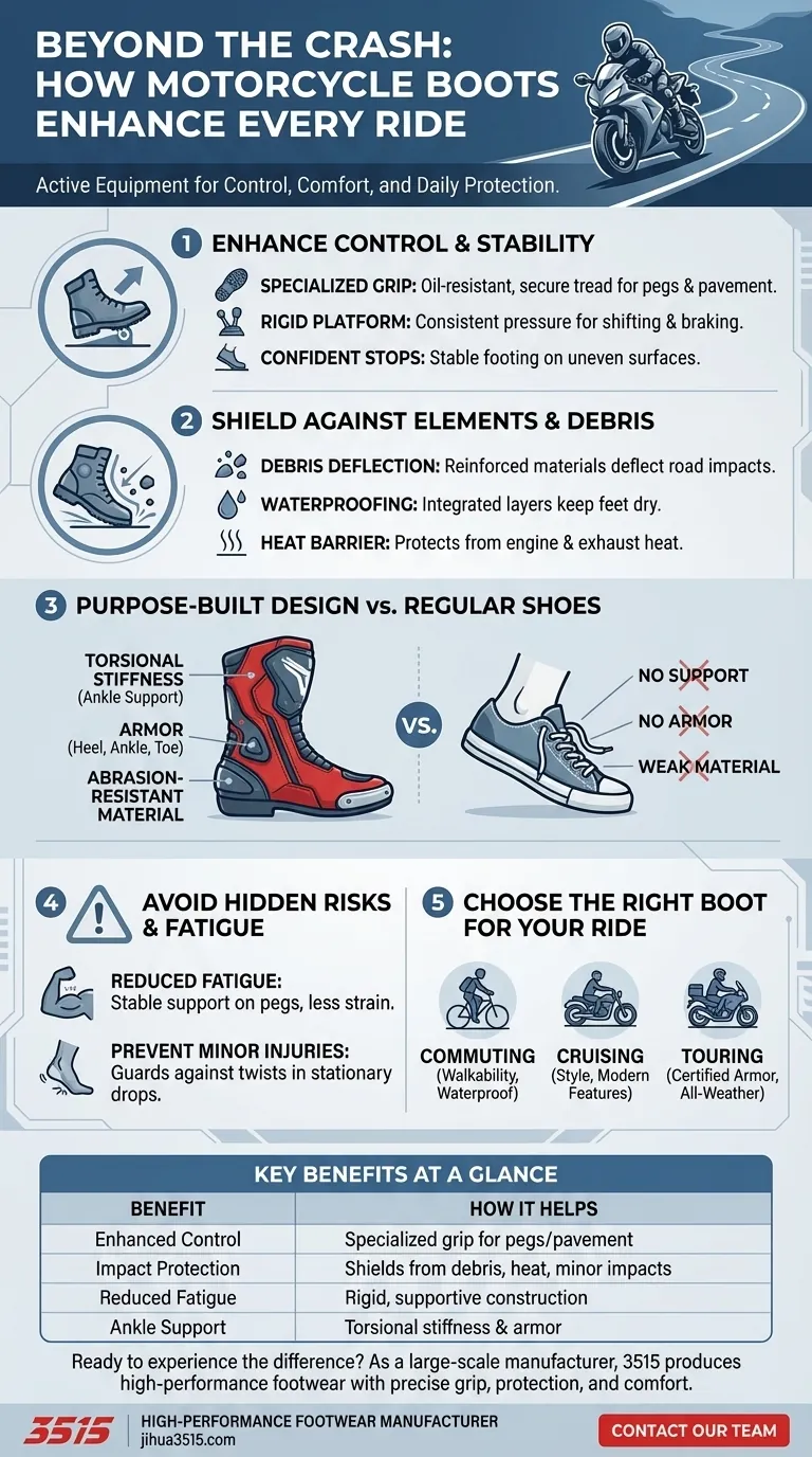 Comment les bottes de moto aident-elles dans les conditions de conduite normales ? Contrôle de suralimentation, confort et sécurité au quotidien Guide Visuel