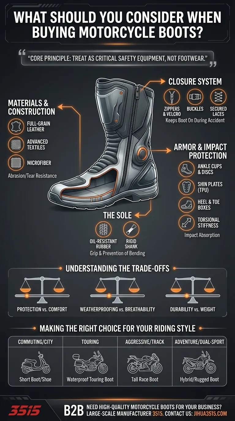 ¿Qué debes considerar al comprar botas de moto? Características de seguridad esenciales explicadas Guía Visual