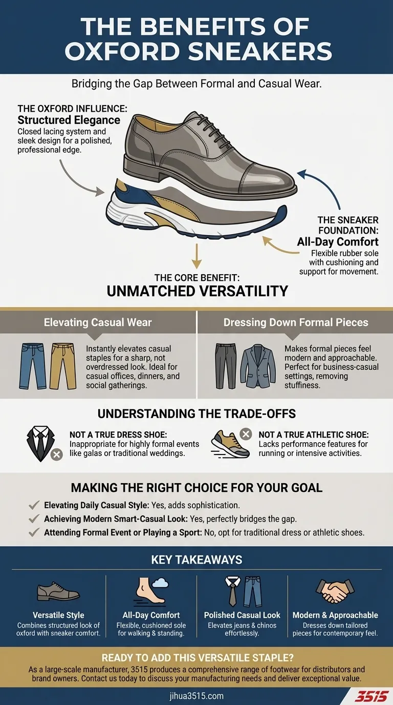Was sind die Vorteile von Oxford-Sneakern? Der ultimative Hybrid für Stil und Komfort Visuelle Anleitung