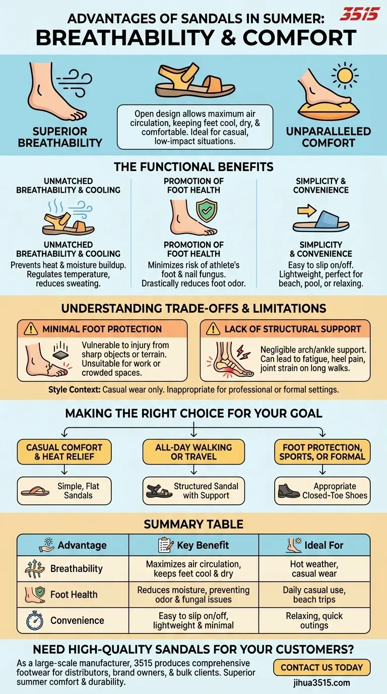 Quels sont les avantages de porter des sandales en été ? Restez au frais et à l'aise par temps chaud Guide Visuel