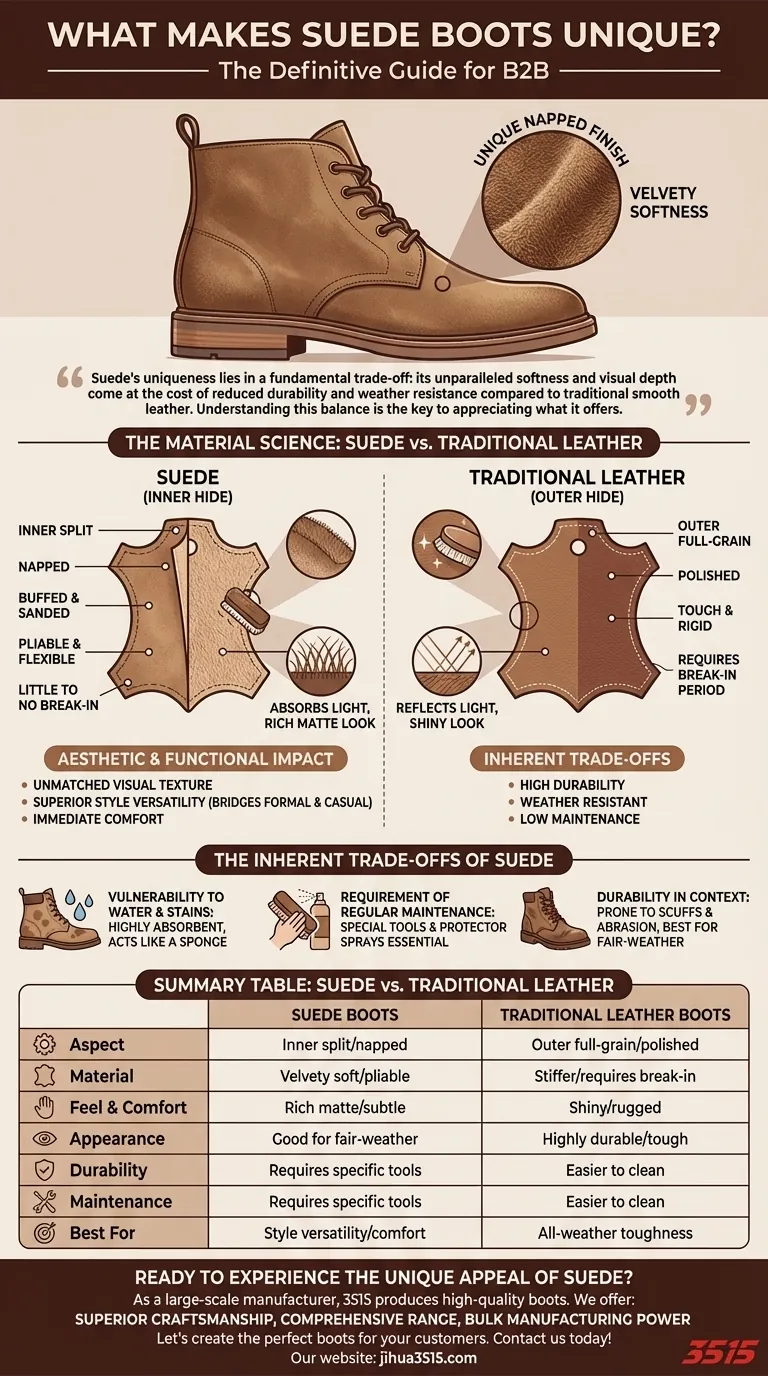 Qu'est-ce qui rend les bottes en daim uniques ? Le secret de leur confort et de leur style luxueux Guide Visuel