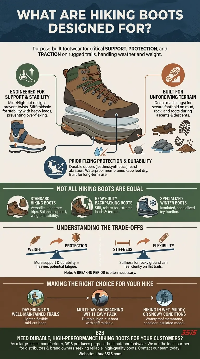 À quoi servent les chaussures de randonnée ? Support et traction ultimes pour les sentiers accidentés Guide Visuel