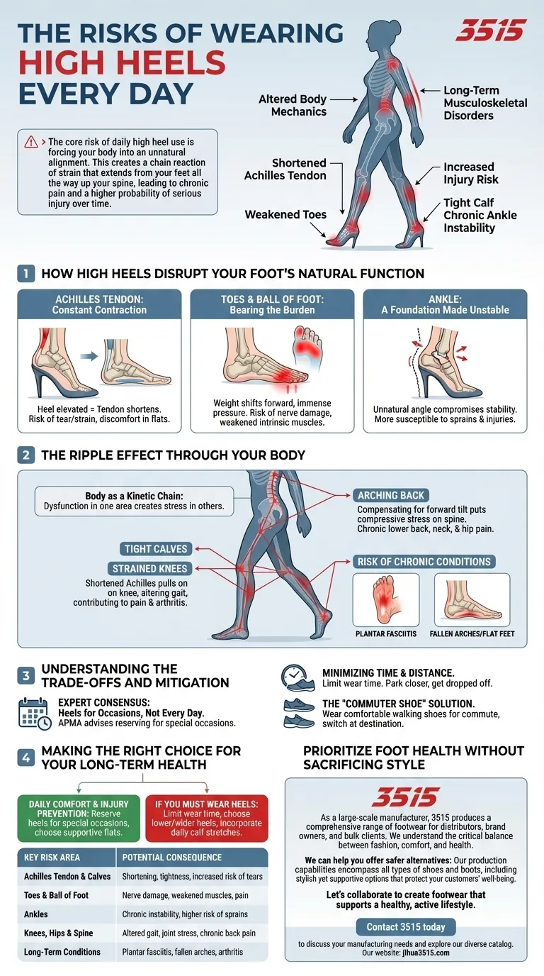 Quels sont les risques de porter des talons hauts tous les jours ? Protégez votre mobilité à long terme Guide Visuel