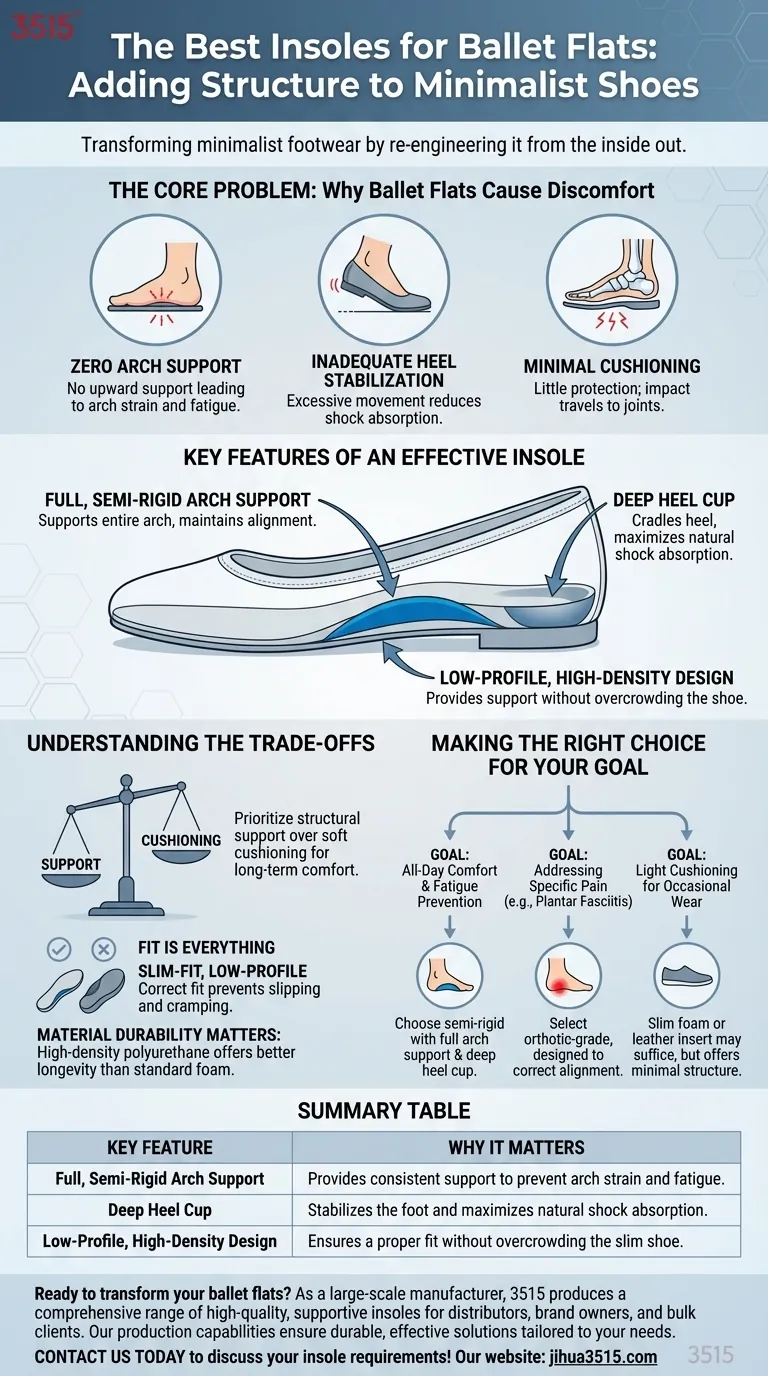 Quelles sont les caractéristiques des meilleures semelles intérieures pour ballerines ? Obtenez un confort toute la journée Guide Visuel