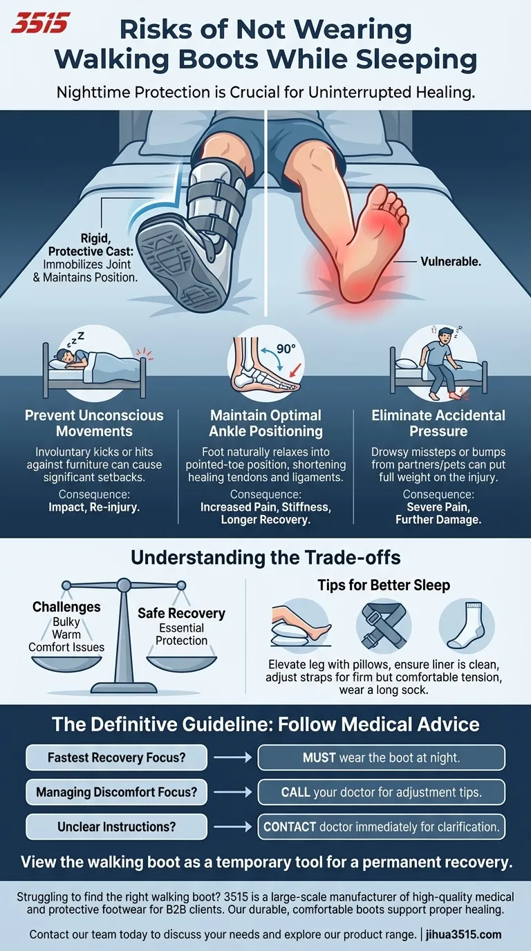 Quels sont les risques de ne pas porter de botte de marche pendant le sommeil ? Protégez votre blessure pour une guérison plus rapide Guide Visuel
