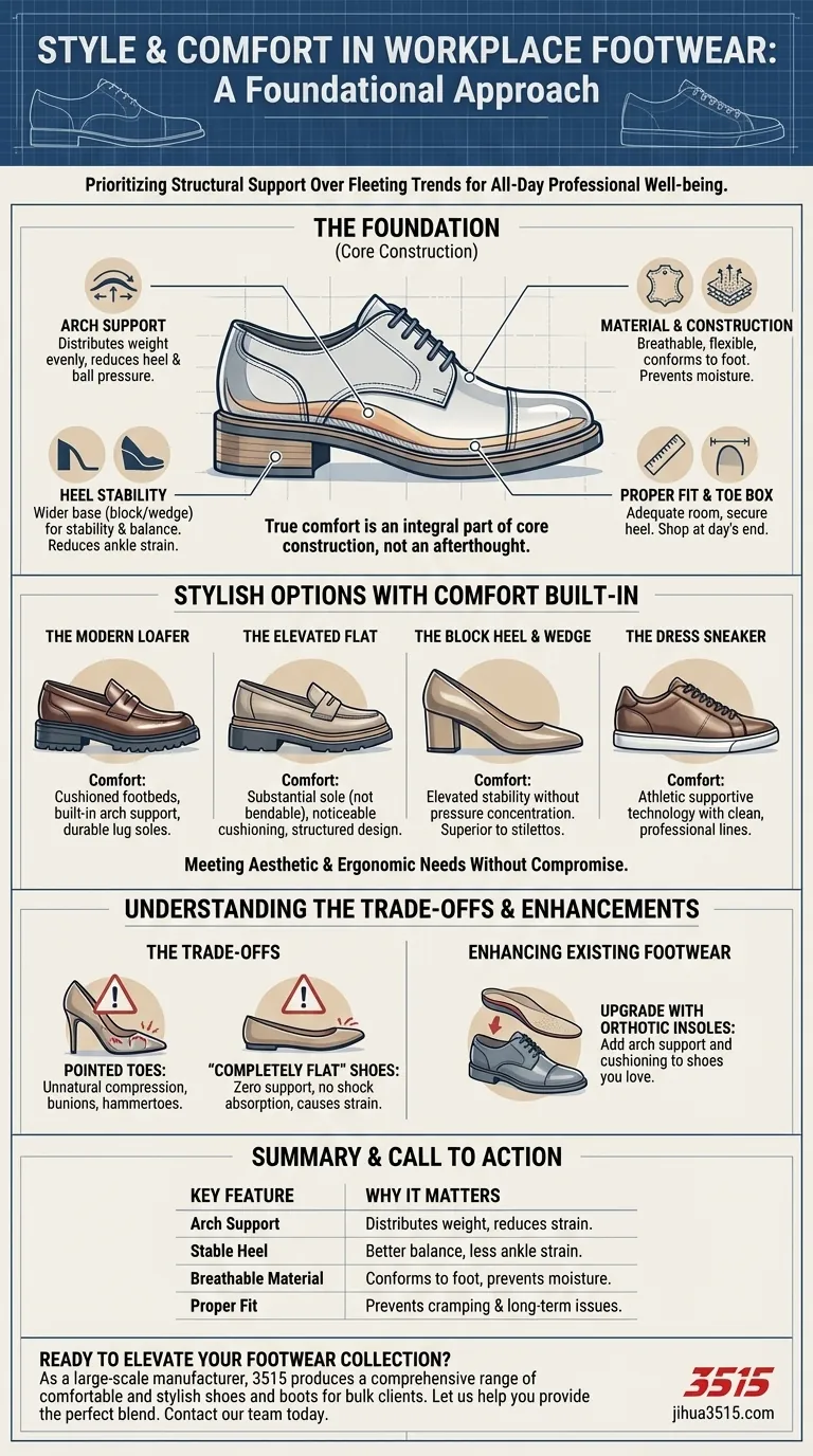 Comment combiner style et confort dans les chaussures de travail ? Maîtrisez l'art du soutien tout au long de la journée Guide Visuel