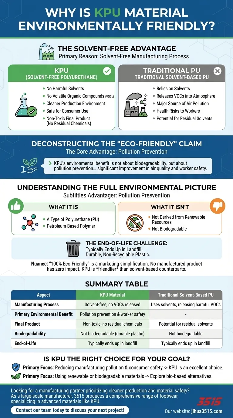 What makes KPU material environmentally friendly? A Solvent-Free Path to Cleaner Manufacturing Visual Guide