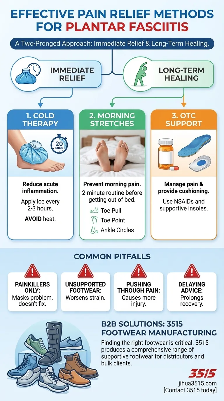 Quelles méthodes de soulagement de la douleur sont recommandées pour la fasciite plantaire ? Stratégies efficaces pour un soulagement durable Guide Visuel