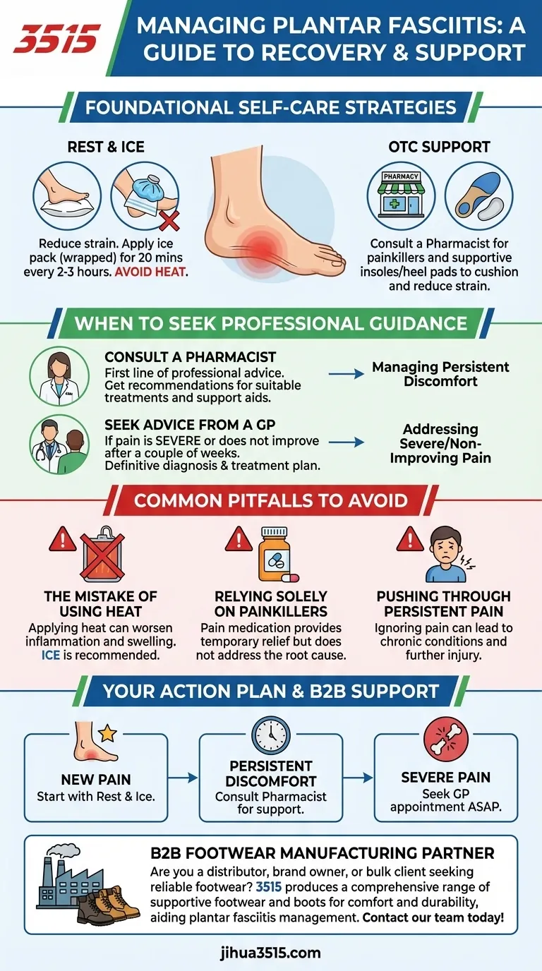 ¿Dónde pueden las personas encontrar más consejos sobre cómo controlar la fascitis plantar? Obtenga orientación experta Guía Visual