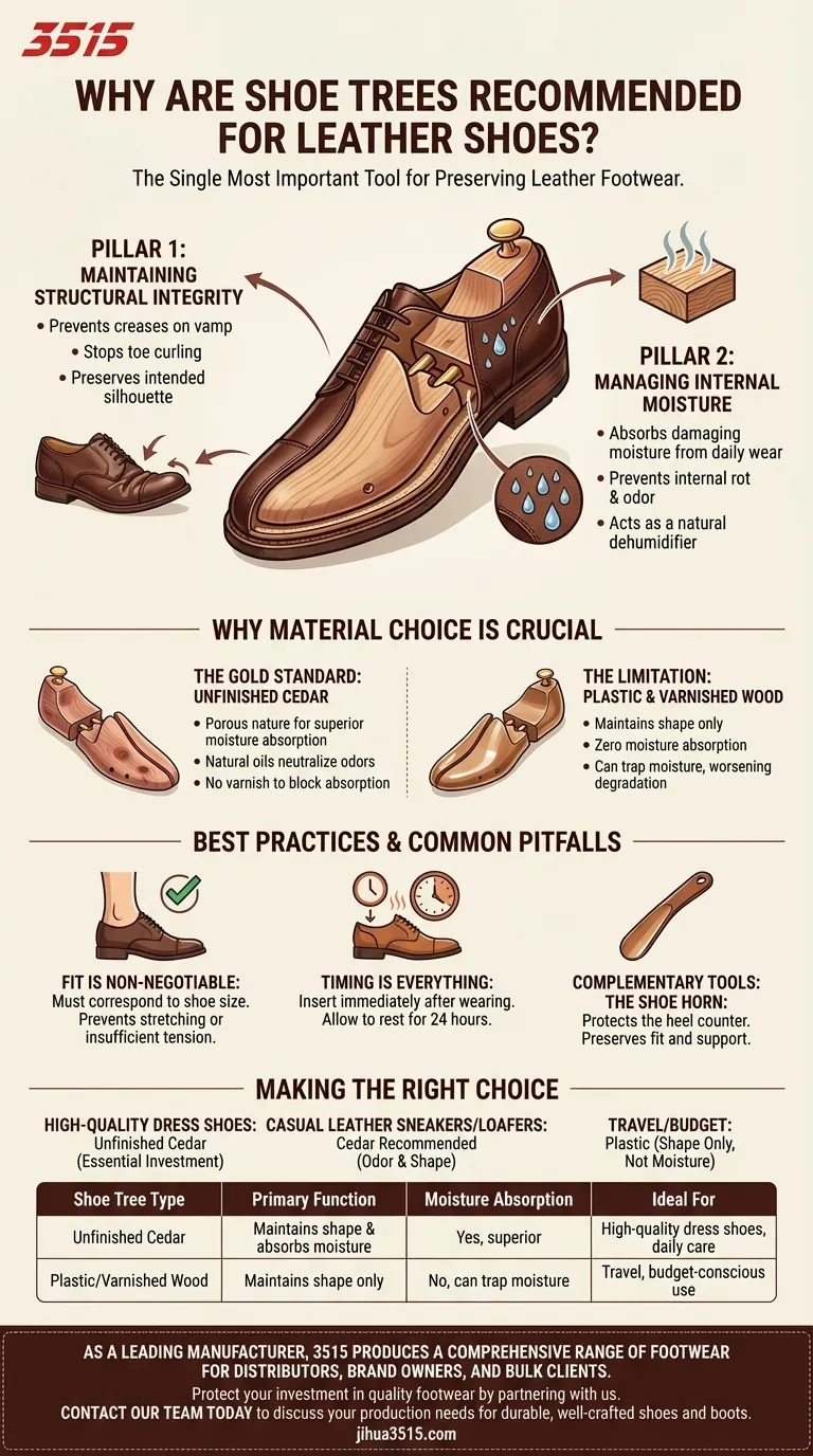 Почему рекомендуются формодержатели для кожаной обуви? Важно для долговечности и сохранения формы Визуальное руководство