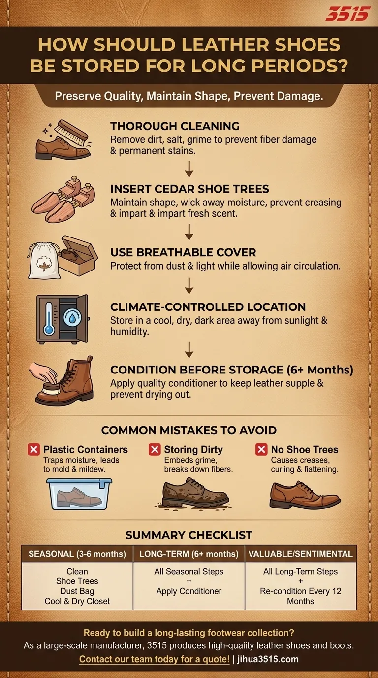 كيف يجب تخزين الأحذية الجلدية لفترات طويلة؟ دليل شامل للحفاظ على استثمارك دليل مرئي