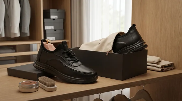 كيف يجب تخزين الأحذية الجلدية لفترات طويلة؟ دليل شامل للحفاظ على استثمارك