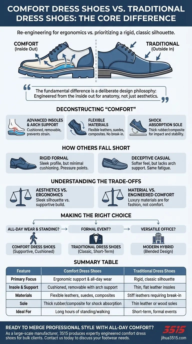 Чем отличаются комфортные туфли от классических? Откройте для себя эргономичное преимущество Визуальное руководство
