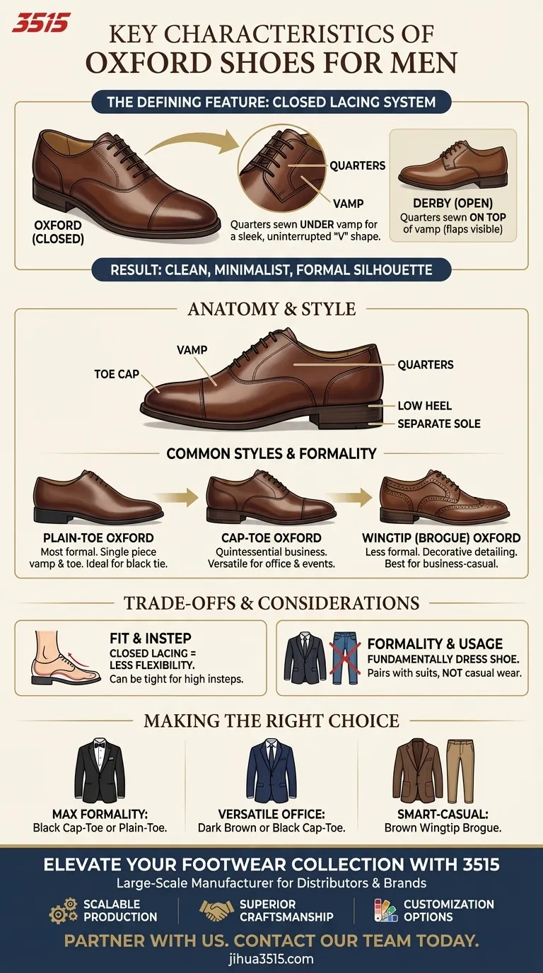 男士牛津鞋的关键特征是什么？经典正装鞋详解 图解指南