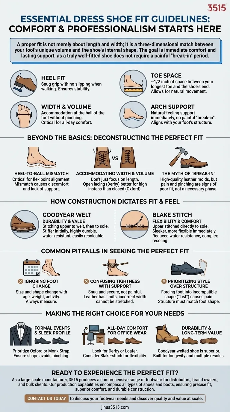 ¿Cuáles son las pautas esenciales de ajuste para los zapatos de vestir? Logra comodidad durante todo el día y confianza profesional Guía Visual