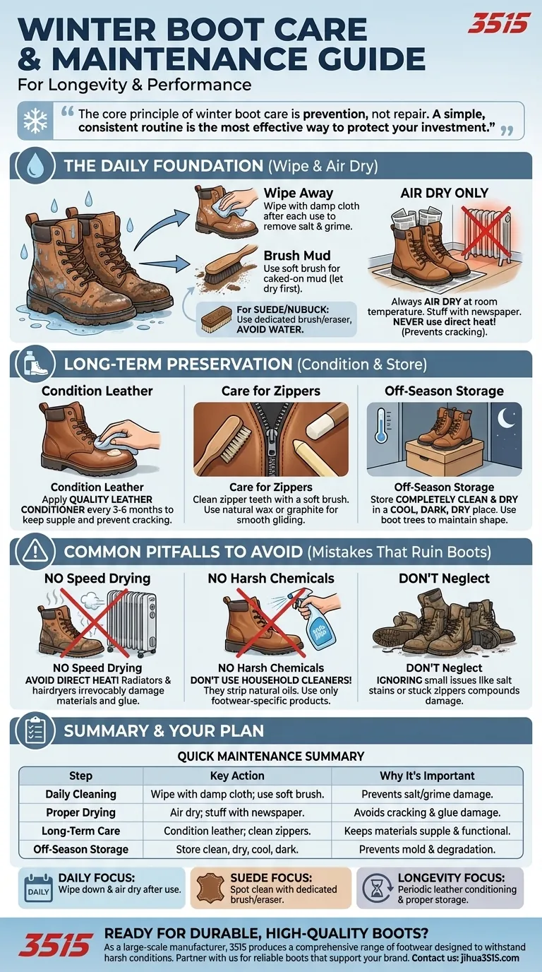 Comment nettoyer et entretenir les bottes d'hiver ? Protégez votre investissement pendant des années. Guide Visuel