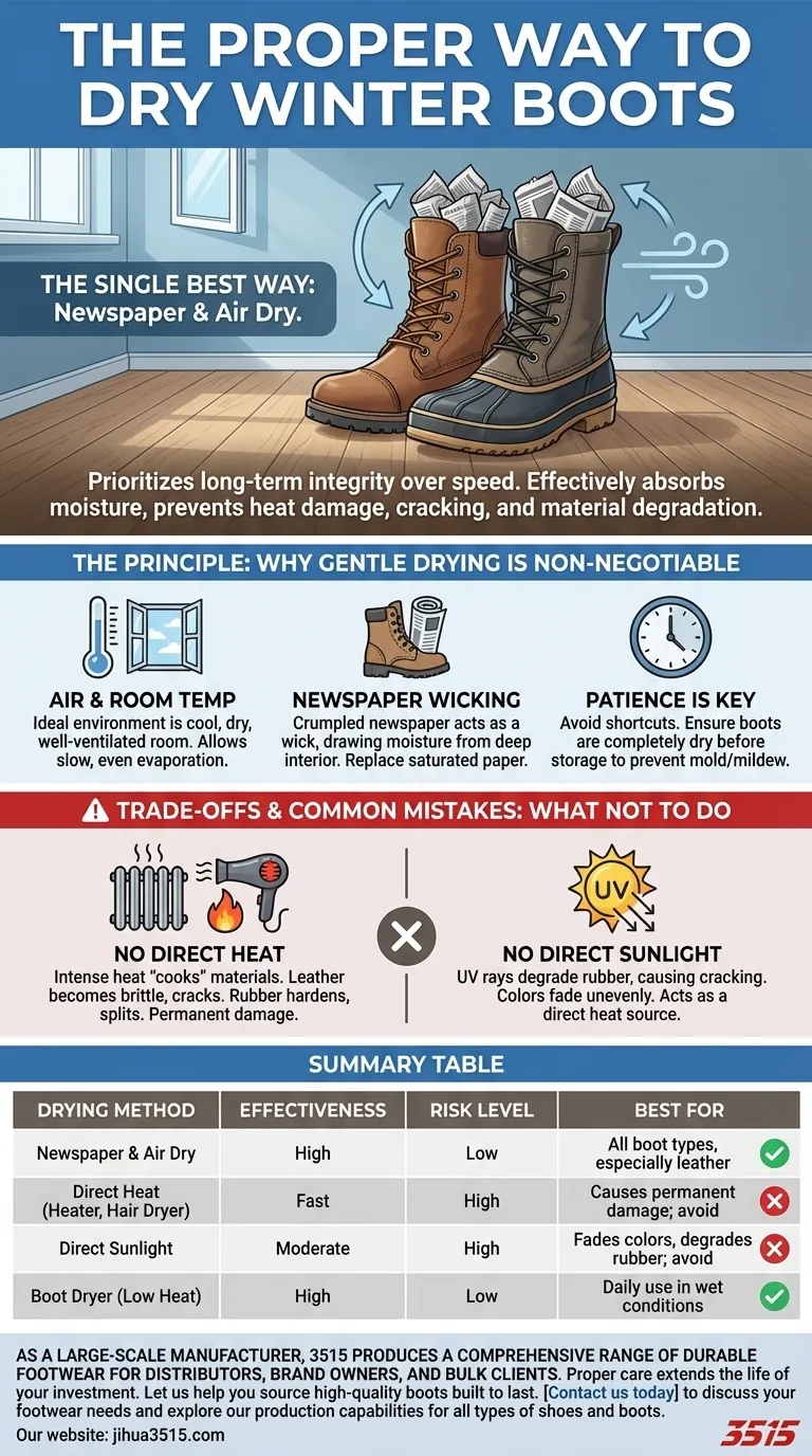 Quelle est la bonne façon de sécher les bottes d'hiver après utilisation ? Protégez votre investissement avec la bonne méthode Guide Visuel