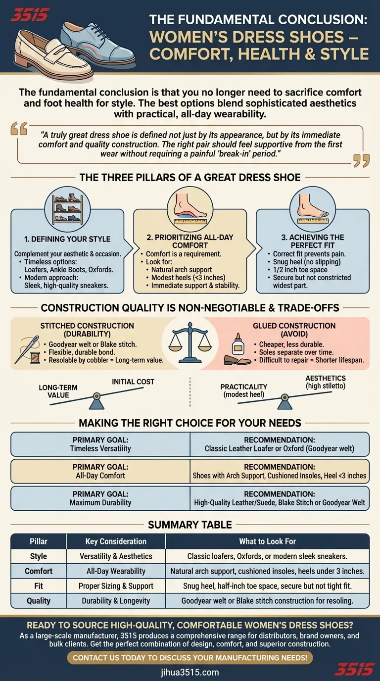 Quelle est la conclusion concernant les chaussures habillées pour femmes ? Trouvez style, confort et qualité combinés Guide Visuel