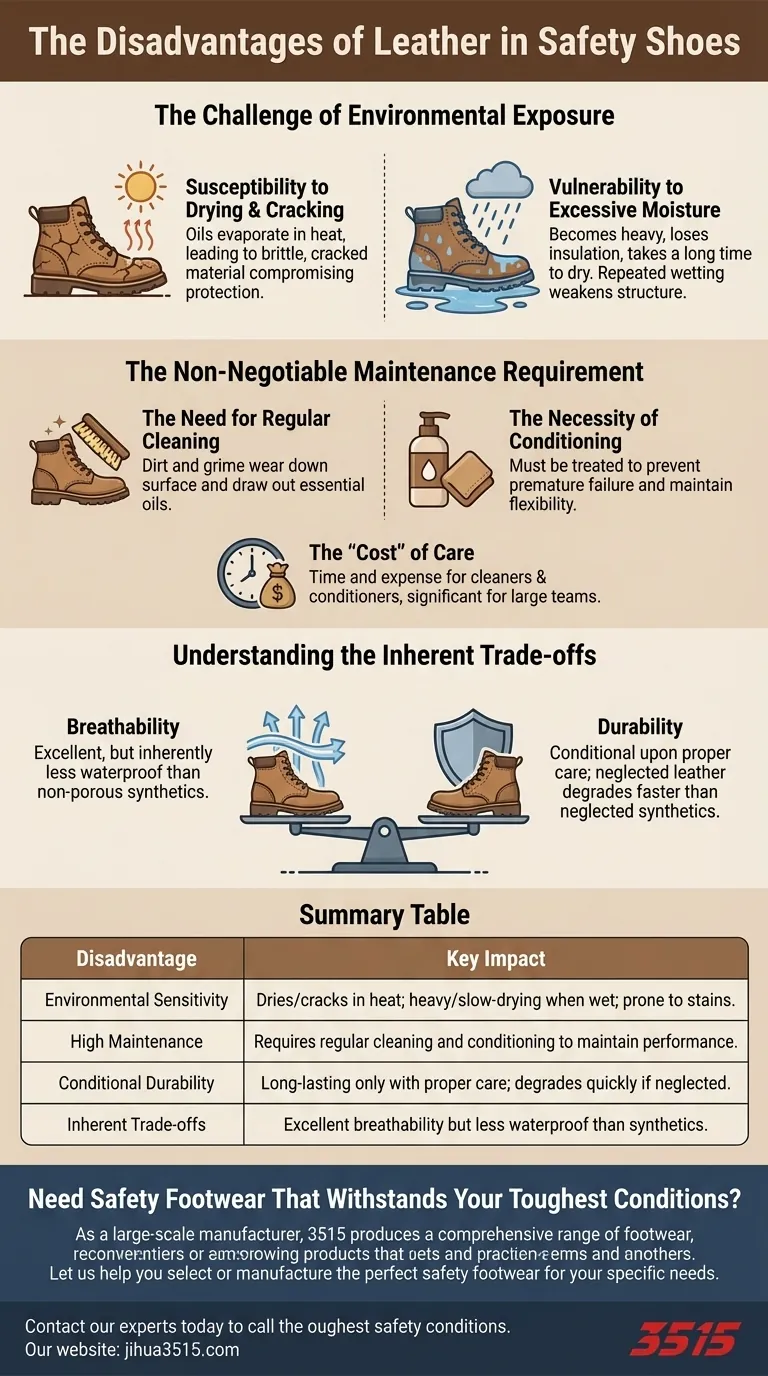 Was sind die Nachteile von Leder bei Sicherheitsschuhen? Die Kompromisse eines klassischen Materials Visuelle Anleitung