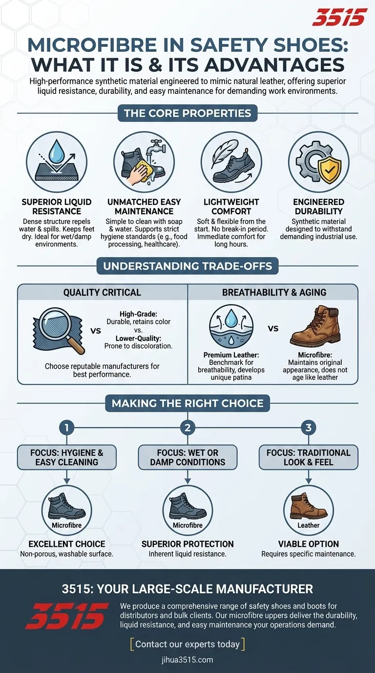 What is microfibre and what are its advantages in safety shoes? The Ultimate Guide for Durable, Easy-Clean Footwear Visual Guide