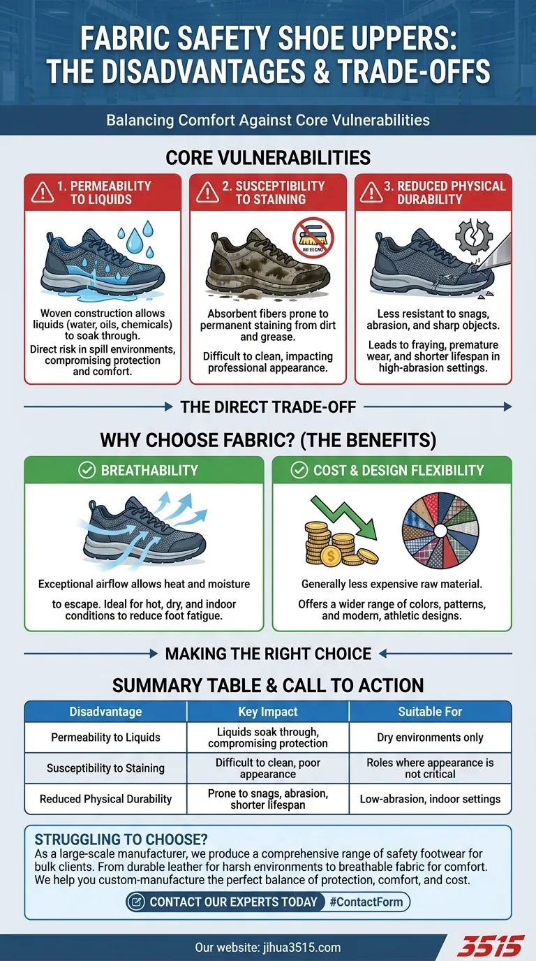 안전화 갑피에 직물을 사용할 때의 단점은 무엇인가요? 편안함과 내구성의 균형 시각적 가이드