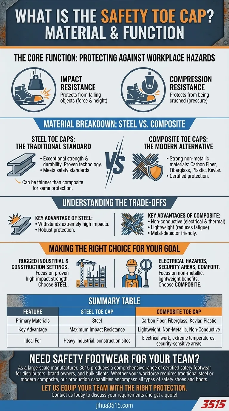 Qu'est-ce qu'un embout de sécurité et de quels matériaux est-il fait ? Choisissez l'acier ou le composite pour votre travail Guide Visuel