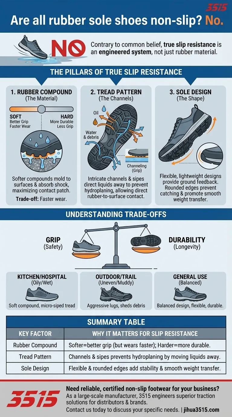 Toutes les chaussures à semelles en caoutchouc sont-elles antidérapantes ? Découvrez les secrets d'ingénierie pour une vraie adhérence. Guide Visuel
