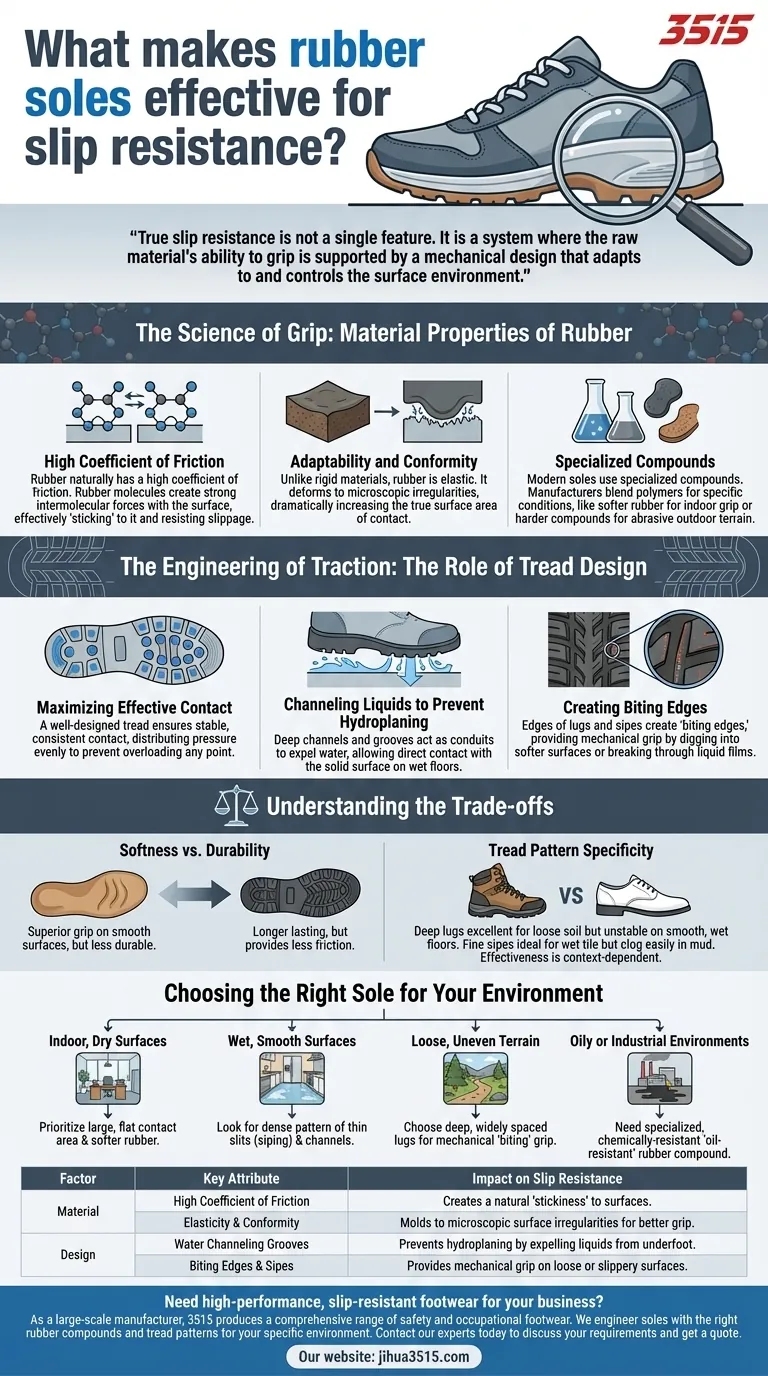 Qu'est-ce qui rend les semelles en caoutchouc efficaces pour la résistance au glissement ? Découvrez la science de la traction Guide Visuel