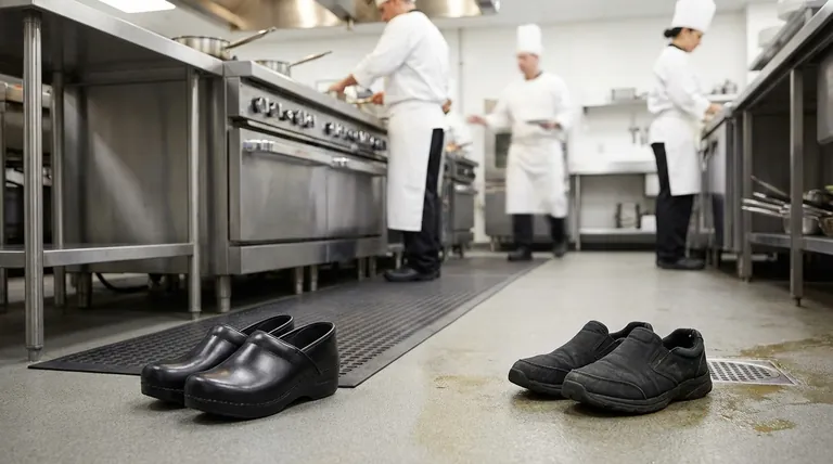Comment les sabots de chef se distinguent-ils des chaussures antidérapantes ordinaires ? Un guide des chaussures de cuisine professionnelles