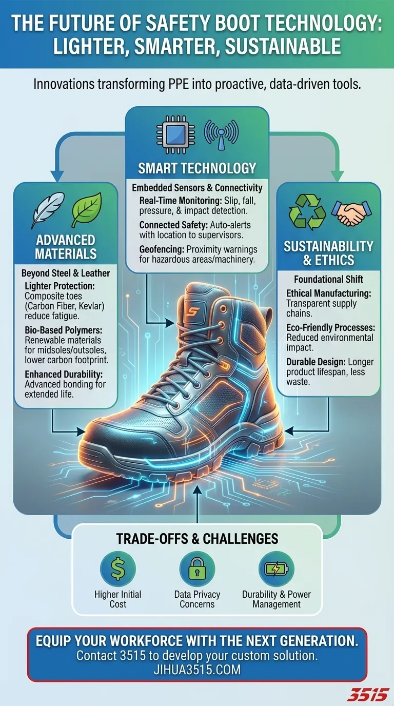 Quelles sont les tendances émergentes dans la technologie des bottes de sécurité ? Découvrez des chaussures plus légères, plus intelligentes et plus durables. Guide Visuel