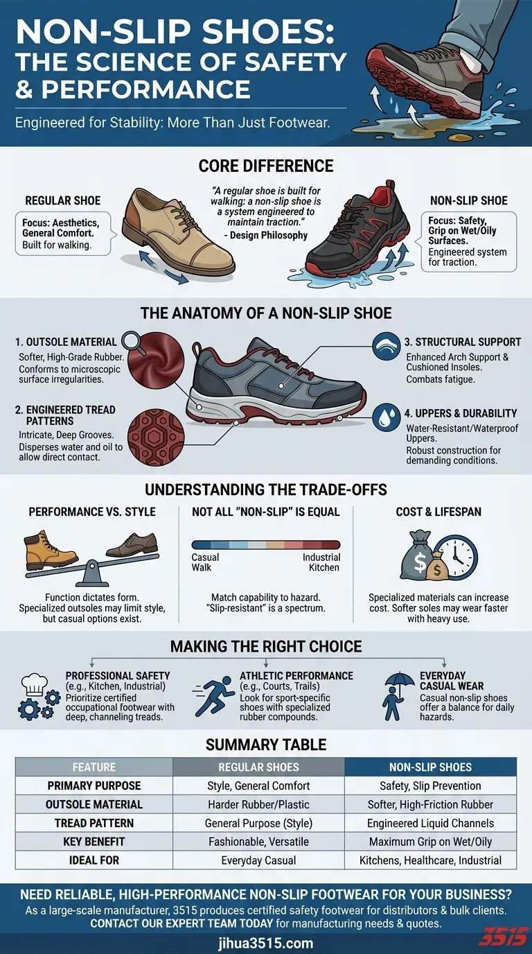 ¿Qué son los zapatos antideslizantes y en qué se diferencian de los zapatos normales? Una guía para una seguridad y agarre superiores Guía Visual