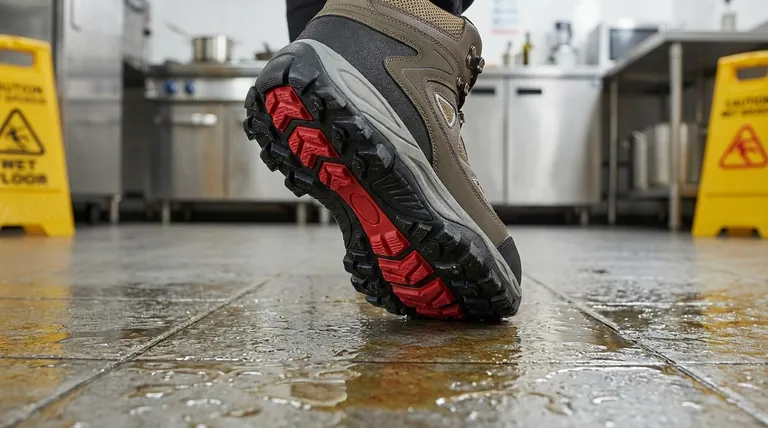 Quel matériau est couramment utilisé pour les semelles des chaussures antidérapantes et pourquoi ? La clé d'une sécurité supérieure sur le lieu de travail