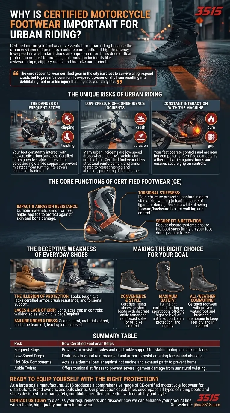 Pourquoi les chaussures de moto certifiées sont-elles importantes pour la conduite en ville ? Protection essentielle pour les motards urbains Guide Visuel