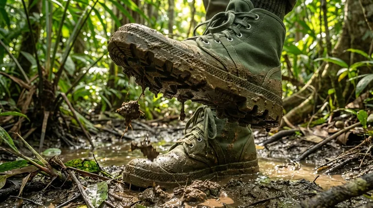 Comment la conception de la semelle Panama profite-t-elle aux bottes de jungle ? Libérez une traction supérieure sur terrain boueux