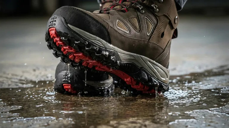 ¿Cómo funcionan los patrones de tracción especializados en los zapatos antideslizantes? La ciencia del desplazamiento del agua