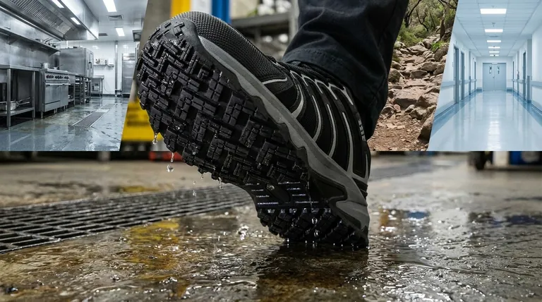 Quali sono i sei tipi comuni di scarpe antiscivolo? Trova la presa perfetta per il tuo ambiente di lavoro