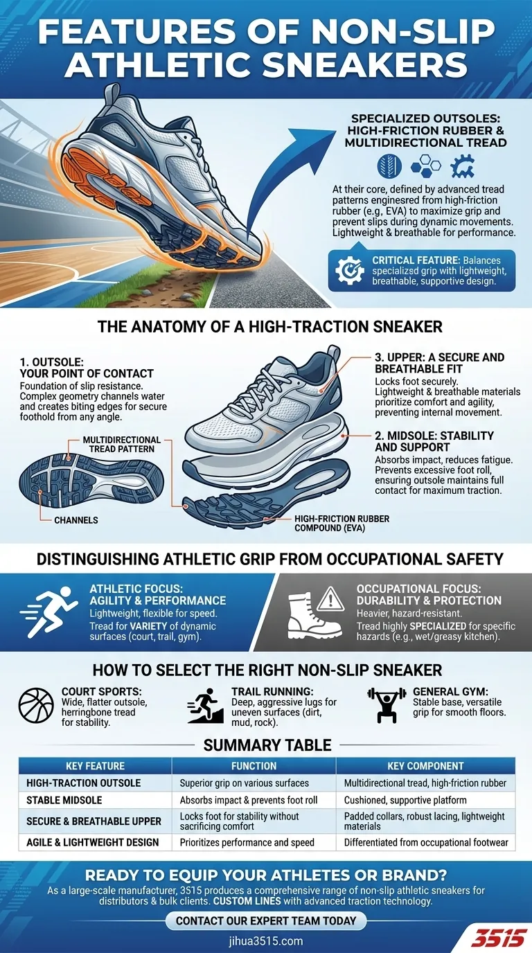 滑りにくいアスレチックシューズの特徴は何ですか？ トラクションとパフォーマンスの究極ガイド ビジュアルガイド