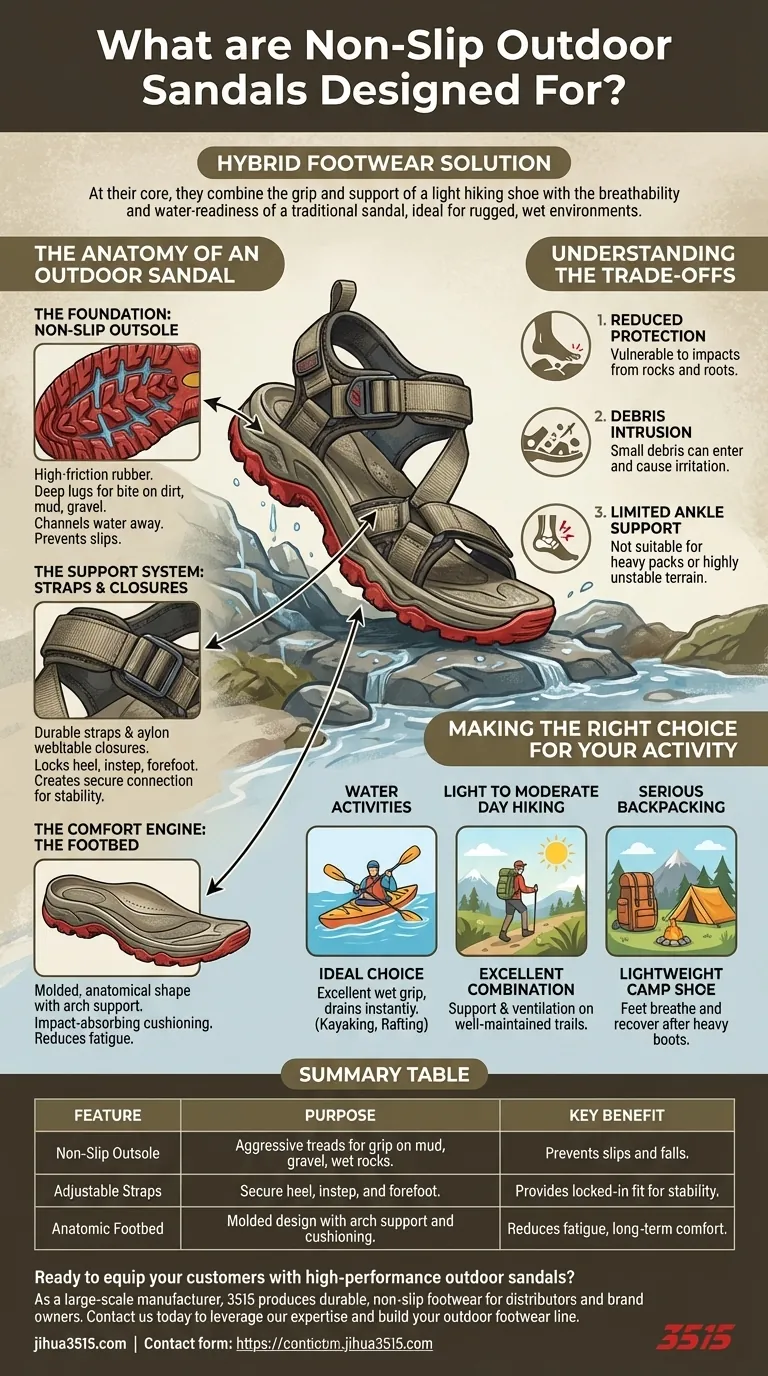 À quoi servent les sandales d'extérieur antidérapantes ? La chaussure hybride ultime pour les aventuriers Guide Visuel