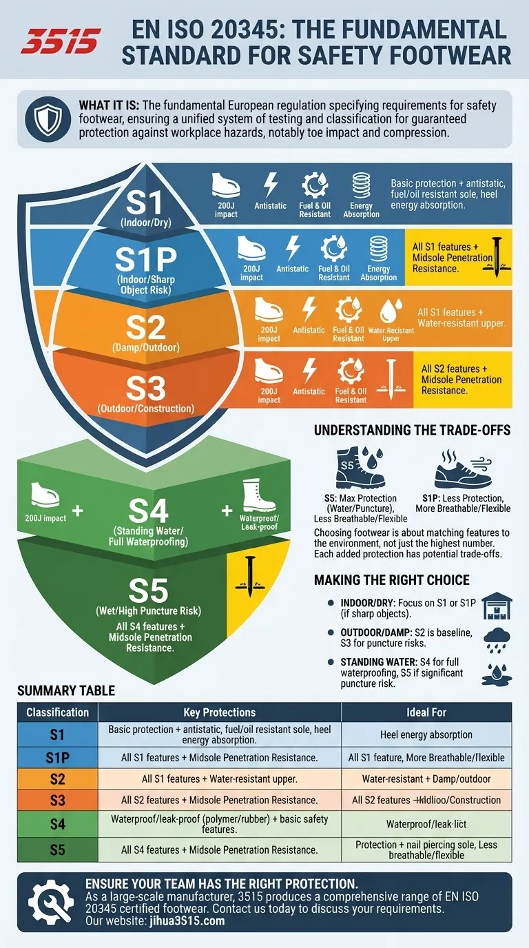 Cos'è la norma EN ISO 20345? Una guida alla scelta delle calzature di sicurezza giuste Guida Visiva