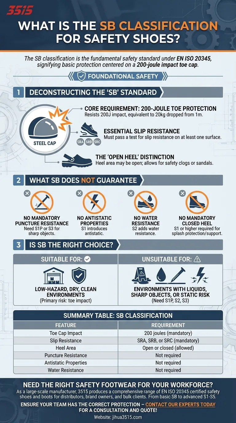 Quelle est la classification SB pour les chaussures de sécurité ? Un guide de protection de base pour les chaussures. Guide Visuel