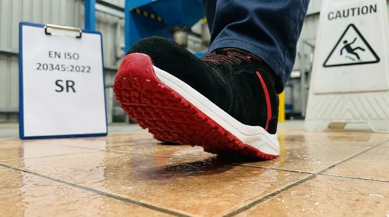 Come la nuova norma EN ISO 20345 modifica le marcature di resistenza allo scivolamento? Comprendere il Sistema SR Semplificato