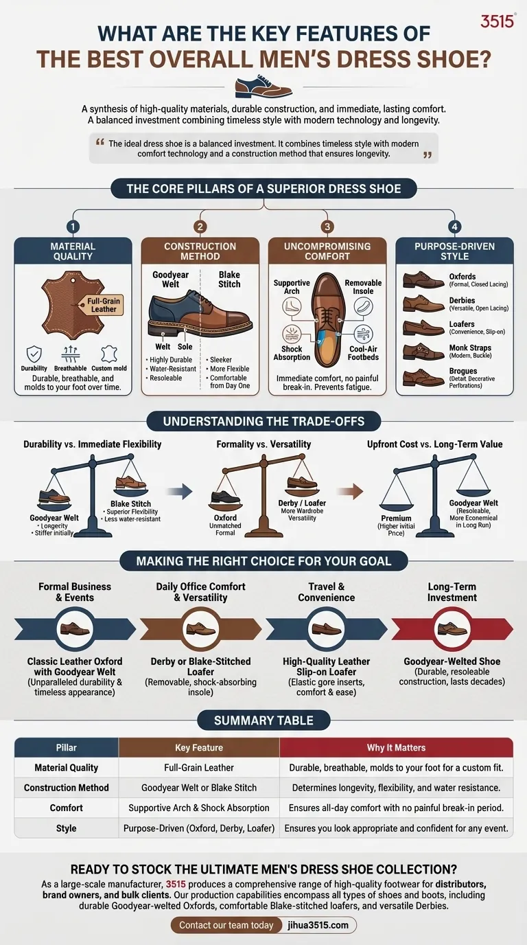 최고의 남성 정장 구두의 핵심 특징은 무엇인가요? 오래 지속되는 편안함과 스타일을 위한 가이드 시각적 가이드