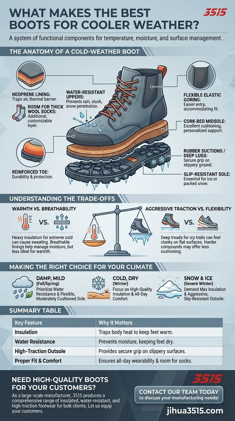Qu'est-ce qui rend les meilleures bottes adaptées au temps plus frais ? Trouvez la chaussure parfaite pour le temps froid Guide Visuel