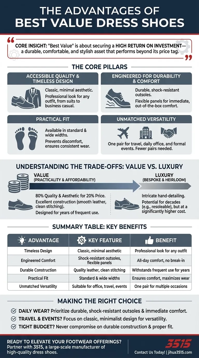 What are the advantages of the best value dress shoes? Unlock Style, Comfort & Durability Visual Guide