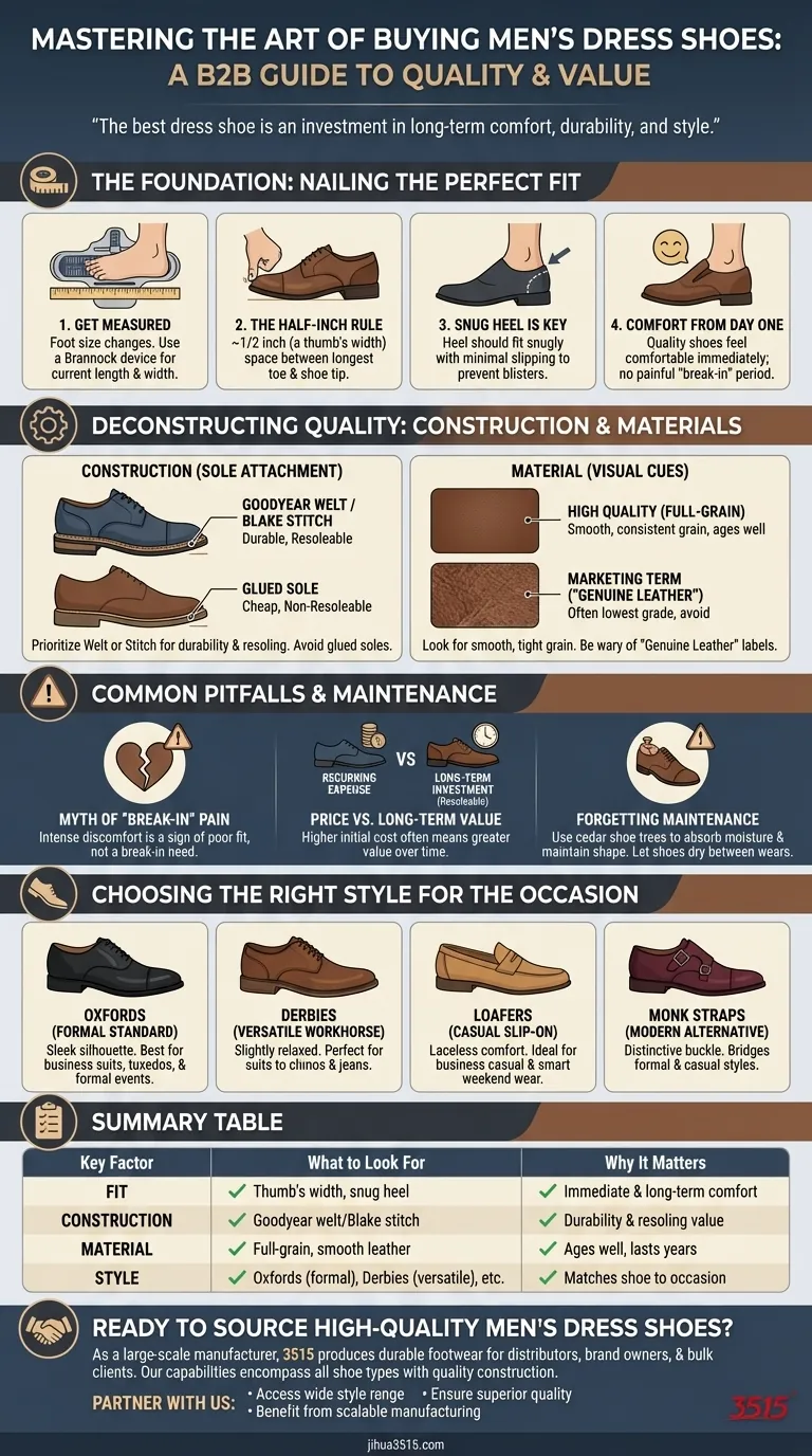 Quels conseils sont recommandés pour l'achat de chaussures habillées pour hommes ? Un guide sur la coupe, la qualité et la valeur à long terme Guide Visuel