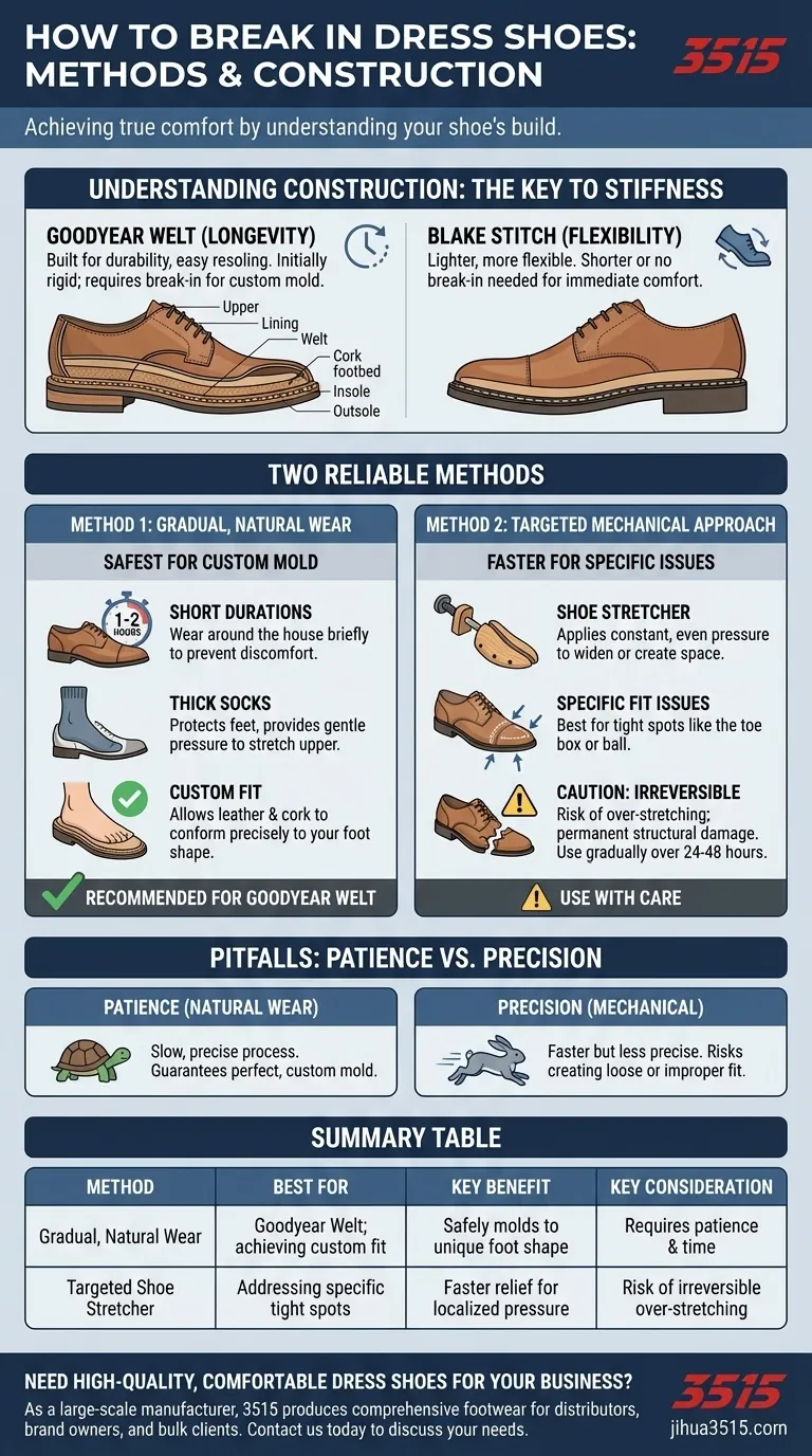 Каковы методы разноски классических туфель? Достижение идеального комфорта и долговечной посадки Визуальное руководство